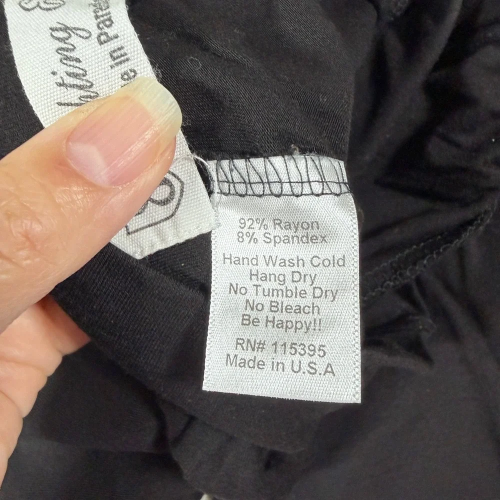 Fighting Eel Jogger Pants Women XS Black Rayon Spandex Stretch Tapered Leg